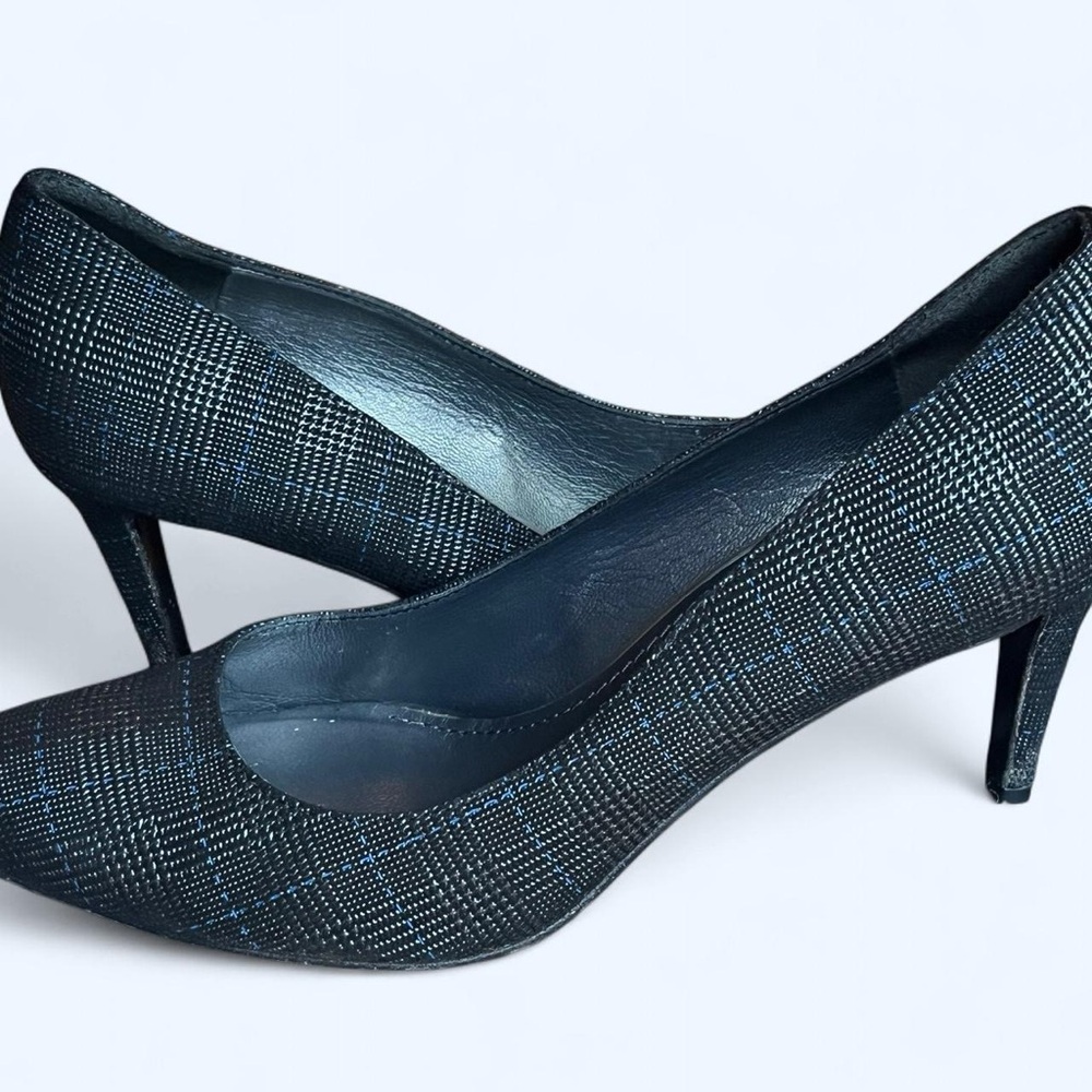 Stuart Weitzman Plaid Pointy Toe Stiletto Pumps